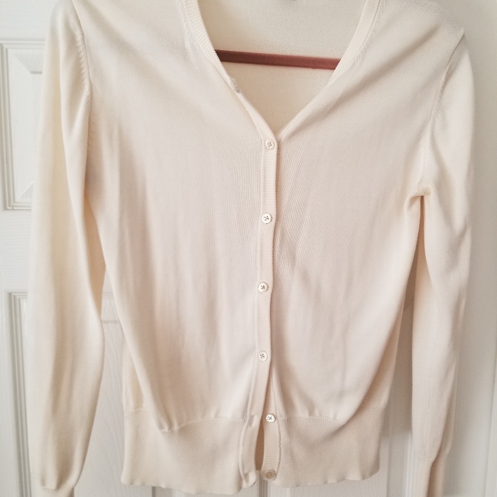 Silk Button Sweater